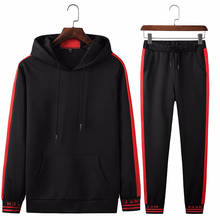 Conjunto masculino de agasalho esportivo, jaqueta e calça esportiva para primavera e outono, 2 peças 2024 - compre barato