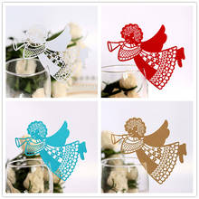 30pcs/ angel Cup Card /Laser Cut Paper  Escort Card Cup Card /Wine Glass Card /For Christmas Wedding Party Party  decoration 2024 - buy cheap