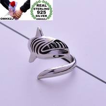 OMHXZJ-Anillo de plata de primera ley diseño tiburón para hombre y mujer, sortija, plata esterlina RR852, Estilo Vintage, fiesta de cumpleaños, boda, Unisex 2024 - compra barato