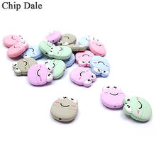 Chip Dale 5pcs Frog Silicone Beads Baby Silicone Teether Silicone Rodents BPA Free Food Grade Pacifier Accessories Baby products 2024 - buy cheap