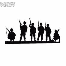 Volkrays Funny Car Sticker Army Shooting Stylish Accessories Reflective Waterproof Cover Scratches Vinyl Decal,5cm*12cm 2024 - buy cheap