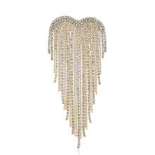 Broches para mulheres festa de cristal, broche e alfinetes de cristal brilhante dourado, decoração de joias 2024 - compre barato
