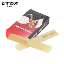 ammoon 10-pack Pieces Strength 3.0 and 1.5 Bamboo Reeds for Bb Tenor Saxophone kid or Beginner Silicone Woodwind Sax Accessories 2024 - buy cheap