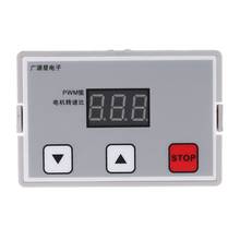 Controlador de velocidade de motor pwm, regulador de velocidade reversível e variável, display digital 0 a 100%, dc 12v 24v 5a 120w 2024 - compre barato