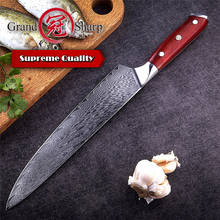 Grandsharp-cuchillo de Chef de Damasco, herramienta de cocina para el hogar, ecológico, hoja japonesa de Damasco de 9,5 pulgadas, mango de palisandro, nuevo 2024 - compra barato