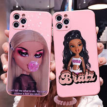 Colorful Soft Silicone Phone Case For iPhone 12 pro max X XR XS Max 8 8Plus 7 7plus Cute Bratz Doll For iPhone 11 Pro Max Cover 2024 - купить недорого