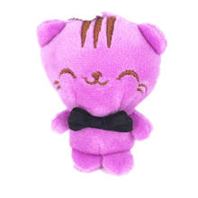 Brinquedo de pelúcia de gato com cauda longa de 11cm, boneco de pelúcia, corrente de chaveiro de presente 2024 - compre barato