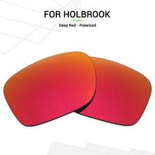 Lentes de substituição polarizadas anti-risco mryok para-oakley holbrook oo9102 óculos de sol vermelho profundo 2024 - compre barato