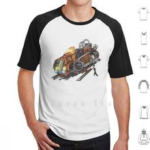 Camiseta de algodón con estampado de 100%, camisa de personaje de ciencia ficción, bicicleta, vehículo mecánico 2024 - compra barato