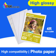 INKARENA-papel fotográfico para impresora de inyección de tinta, suministros de papel de impresión con revestimiento de Color fotográfico, brillante, 4R, 4x6, 100 hojas 2024 - compra barato