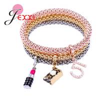 Nova moda 925 prata esterlina sorte pingente pulseiras pulseiras para mulheres meninas casamento/festa de noivado jóias 2024 - compre barato