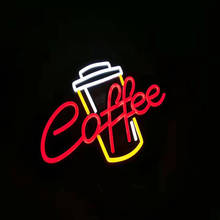 Пользовательский светодиодный Кофе чашки неоновый светильник знак светодиодный стулья для кафе Крытый неоновый бизнес рекламные вывески 2024 - купить недорого