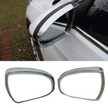 Rear Rearview Side Glass Mirror Trim Frame Rain Shield Sun Visor Shade ABS Round 2pcs For Hyundai Tucson 2015 2016 2017 2018 2024 - buy cheap