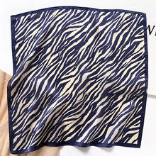 Fashion 2022 Women Summer100% Silk Neck Scarf for Hair Headband Luxury Design Print Square Scarves Lady Bandana Kerchief 2024 - buy cheap