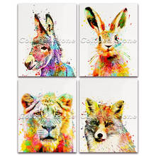 5D Full Square Diamond painting embroidery Cross stitch Animals Donkey rabbit lion fox 3D DIY Round Drill Drawing mosaic 390 2024 - buy cheap