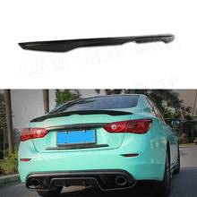 Real Carbon fiber / FRP Rear Boot Lid Spoiler Wings For Infiniti Q50 Q50S Spoiler 2014 - 2020 Back Trunk Trim Sticker 2024 - buy cheap