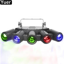 Nova música luz de palco led controle 5x40 w rgbw 4in1 cor 5 dedo led feixe luz dmx512 festa discoteca dj casamento efeito iluminação 2024 - compre barato