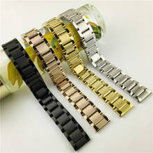 Stainless Steel Watchband Metal Wristwatches Band 16mm 18mm 20mm 21mm 22mm 23mm 24mm Watch Strap Gold Silver Black 2024 - buy cheap