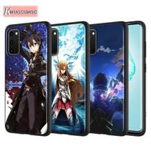 Black Cover Anime Sword Art Online for Samsung Galaxy S20Ultra S20 Plus Note 10 Lite A01 A21 A51 A71 A81 A91 Phone Case 2024 - buy cheap