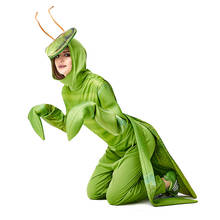 Umorden Fantasia Purim Halloween Costumes Unisex Men Women Praying Mantis Costume Green Insect Performance Suit 2024 - buy cheap