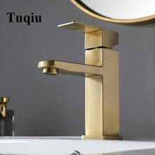 Bathroom  Faucet Brushed Gold Basin Faucet Tap Sink Mixer Hot & Cold 304 Stainless Steel Sink Faucet Bathroom Lavotory Faucet 2024 - buy cheap
