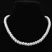 Women Fashion Simple White Faux Pearl Beaded Necklace Women Party Jewelry Birthday Gift Woman's accesories 2024 - buy cheap