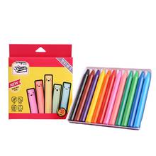 Crayones grandes lavables y sedosos para niños pequeños, lápices de colores no tóxicos de 12 colores, seguros para bebés y niños 2024 - compra barato