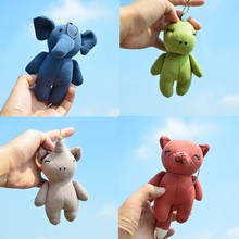 new lifelike cute cool14cm plush soft cartoon animals pendant Keychain Bag decoration good quality funny toy kids gift 2024 - buy cheap