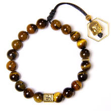Minimalist 8MM Natural Stone Prayer Beads Tiger Eye Braided Bracelet Handmade Natural Stone Braclet For Men Yoga Jewelry Homme 2024 - buy cheap