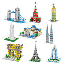 Mini bloques de construcción de Ciudad de fama mundial, modelo de arquitectura, juegos educativos, bloques, juguetes para niños, regalos, tamaño de diamante 2024 - compra barato