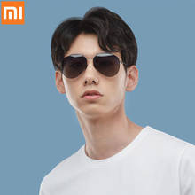 Оригинальные летающие солнцезащитные очки Xiaomi Mijia Pro, нейлоновые поляризованные линзы, ультратонкая оправа из нержавеющей стали, только 19 г, защита от Уфа, уфв 2024 - купить недорого