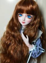 BJD Wig Long curly hair for 1/3 1/4 1/6 1/8 Long Wave High Temperature Fiber Black golden hair for Dolls multiple colour 2024 - buy cheap