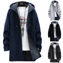 Mens Faux Fleece Fur Lined Hooded Hoodie Winter Parka Coat Overcoat Jacket Tops 2024 - buy cheap