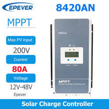 Controlador de carga Solar EPever MPPT 80A, batería de tierra negativa, regulador de carga Solar máx. 200V con pantalla LCD, envío directo 2024 - compra barato
