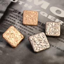 Square Metal Buttons 25mm 30mm for Clothing Needlework Crafts Women Coat Suit Sewing Decorative Button Gold Silver Sew on JOD 2024 - buy cheap