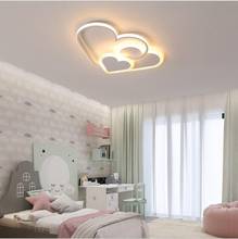 Luminária de teto romântica, iluminação criativa em led para o quarto, com desenhos animados, para crianças e meninas