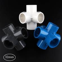 32mm PVC Pipe 3D 6-way Connector PVC 90 degrees Cross Joint Agriculture Irrigation Tube Adapter Cross Wardrobe Tent Fittings 2024 - buy cheap