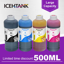 Icehtank-kit de recarga de tinta para impressora de garrafas, 500ml, cartuchos para hp 123 122 121 302 304 301 300 650 21 22 652 140 141 xl 2024 - compre barato