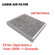 Filtro de cabine para opel astra j (a partir de 2009), filtros de ar pólen de alto carbono ativados, melhor do que o original vauxhall gtc 1 peça 2024 - compre barato