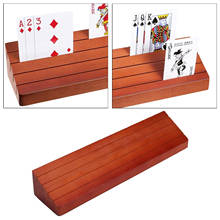 Solid Wood Playing Card Holder Base Game Cards Stand Organizer Rack for Kids Adults and Seniors 2024 - buy cheap