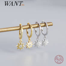 WANTME 925 Sterling Silver Fashion Korean Crystal Zircon Star Stud Earrings for Women Bohemian Party Rock Jewelry New Arrival 2024 - buy cheap