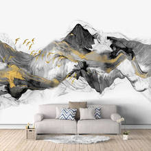 Custom Mural Wallpaper 3D Chinese Style Abstract Golden Ink Landscape Wall Painting Living Room TV Sofa Background Wall Papers 2024 - buy cheap