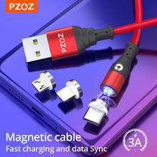 PZOZ Micro USB Магнитный кабель Тип C магнит Быстрая зарядка зарядное устройство Microusb USB C Тип c для iPhone X Xs кабели для мобильных телефонов данных 2024 - купить недорого