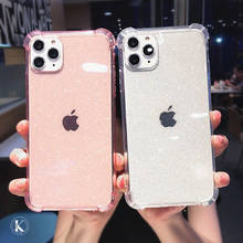 Shining Glitter Powder Bling Phone Case For iPhone 13 Pro Max 12 Mini 11 X XS XR 7 8 Plus SE Transparent Soft Shockproof Cover 2024 - buy cheap