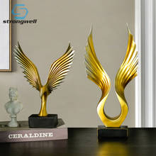 Strongwell Hot Sell Abstract Eagle Sculpture Home Decoration Accessories Creative Resin Figurines Office Bookcase Display Crafts 2024 - buy cheap