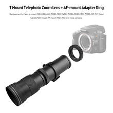 Camera MF Super Telephoto Zoom Lens F/8.3-16 420-800mm T2 Mount with AF-mount Adapter Ring for Sony Alpha-mount A55 A33 A550 2024 - buy cheap