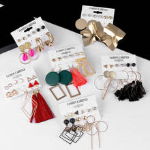 KINFOLK Fashion Tassel Dangle Earrings For Women Bohemian Geometric Vintage Stud Earring Statement Earings Jewelry 2020 2024 - buy cheap