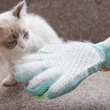 Перчатка для груминга домашних животных, щетка для вычесывания шерсти у кошек и собак 2024 - купить недорого