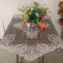 European Pastoral Embroidery Lace Fabric Exquisite Pink Tablecloth Home Multi-purpose Cover Cloth Christmas Wedding Decoration 2024 - buy cheap