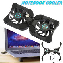Notebook Cooling Cooler Rotating USB Fan CPU System Heatsink Plastic Dual Fan Foldable Black Portable Durable Computer Accessory 2024 - buy cheap